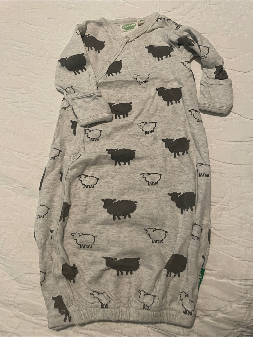 Sheep Print Grey Baby Sleep Gown